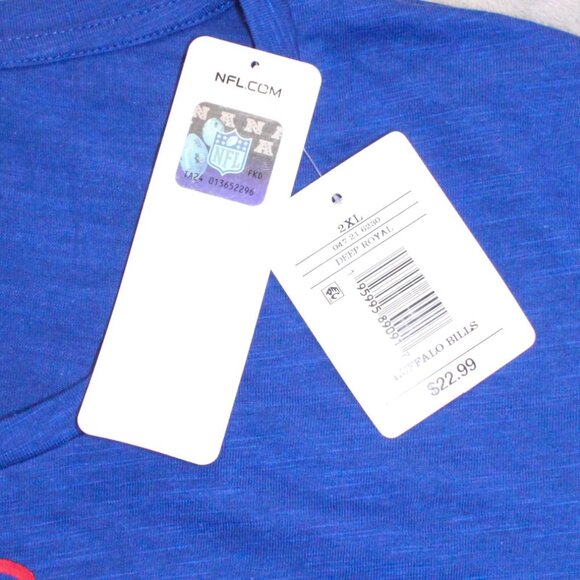 Buffalo Bills Scoop Neck Short Sleeve Rounded Hem Tee Women's Size XXL - Picture 5 of 8